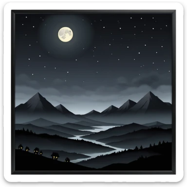 dark and eerie scene, the entire world covered in darkness. The sky is deep black with no stars or light, no moon, no glow just total void and silence. The atmosphere feels ominous and unsettling, as if darkness has swallowed everything. No characters, no visible light sources sticker