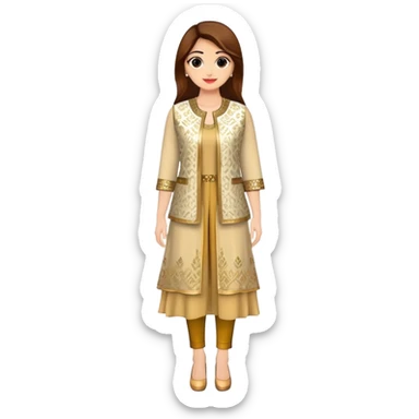 Layered kurti with jacket style and sequin work sticker