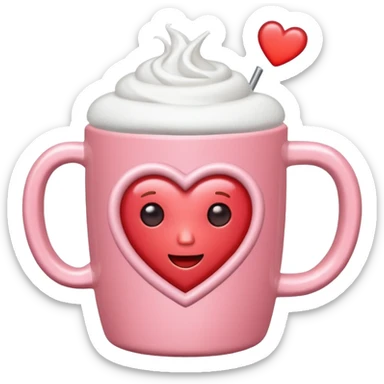 valentines themed iced americano sticker
