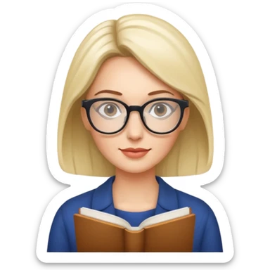 Reading Glasses Lady sticker
