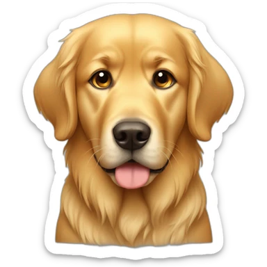 golden retriver sad sticker