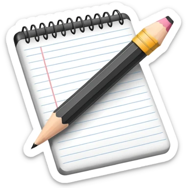 pencil writing on paper sticker