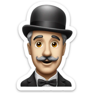 Charlie Chaplin the great dictatorface sticker