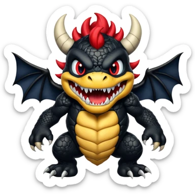 Bowser-Toothless-Stitch-Venom-fusion sticker