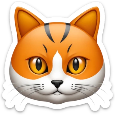 Elinde bicak olan caliko cinsi bir kedi tasma vs hiç bir sey olmasın üstünde bıçağı elinde tutsun gözleride bal rengi sticker