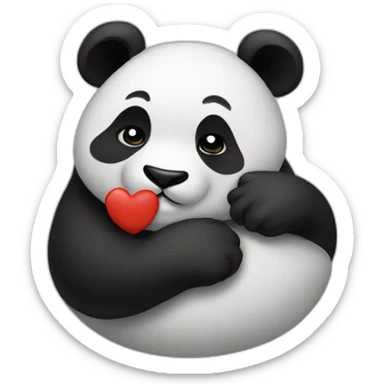Panda Kisses sticker