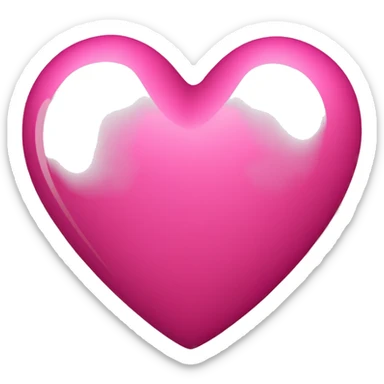 Corazón de iPhone rodado con moño rosado sticker