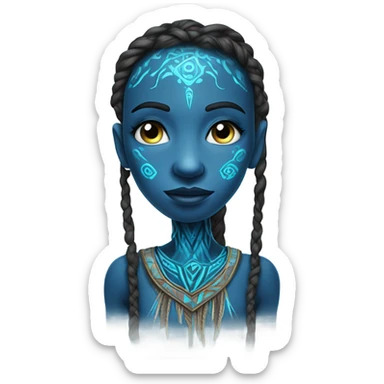 Avatar blue man sticker