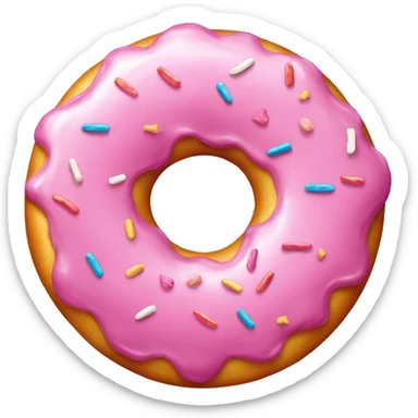 Pink donut sticker