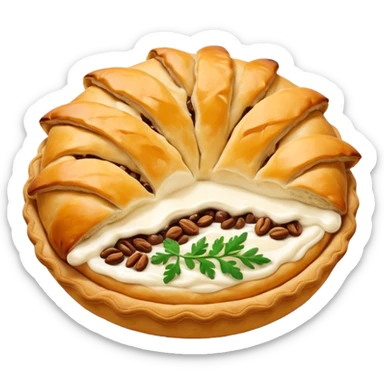 Karelian pasty with cream on top r sticker