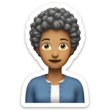 Une maman qui a la tête d’un hérisson   sticker