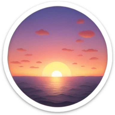 Sunset sticker
