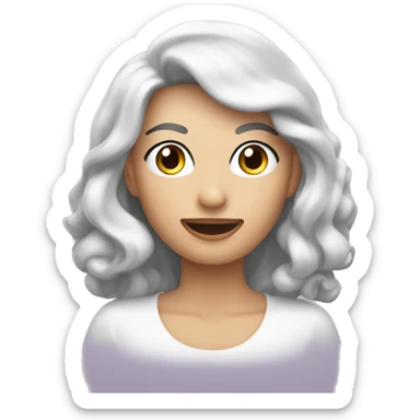 Se mettre du Vernis à ongle argenté  sticker