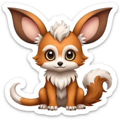 Cool cute fantasy Fionbri-Vernid-creature by griffsnuff & LiLaiRa & Falvie full body sticker