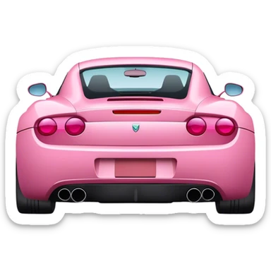 simplicicar derrière Voiture sportif rose  sticker