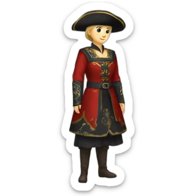 Erlandskian Cossack Dress sticker