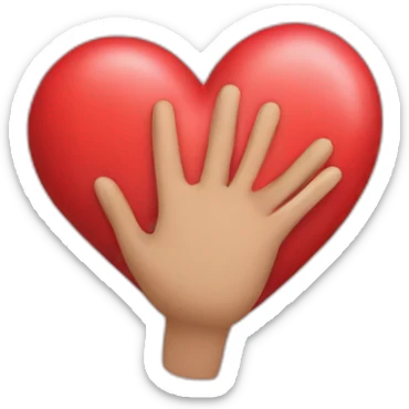 Mains en coeur sticker