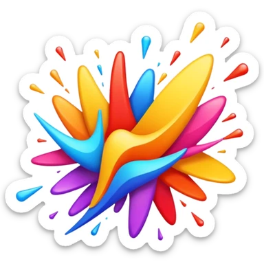dispersion, simple, expressive sticker
