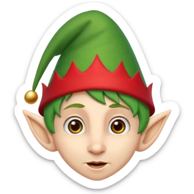 christmas elf head sticker
