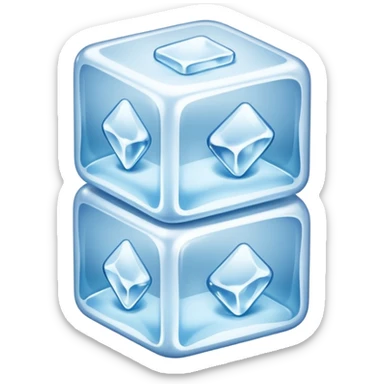 three stacked ice cubes sticker