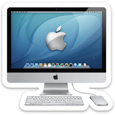 an Apple iMac sticker
