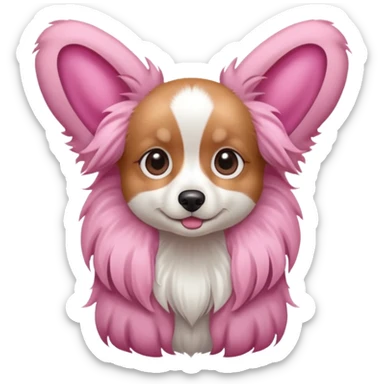 papillon rose  sticker