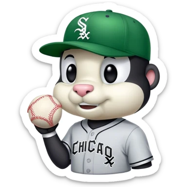 Chicago white Sox mascot southpaw sticker