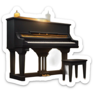 Candlelight piano concert on an old church sticker