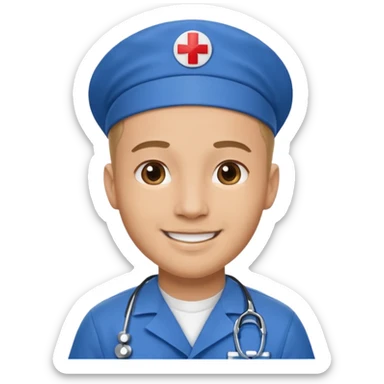 a male nurse  sticker