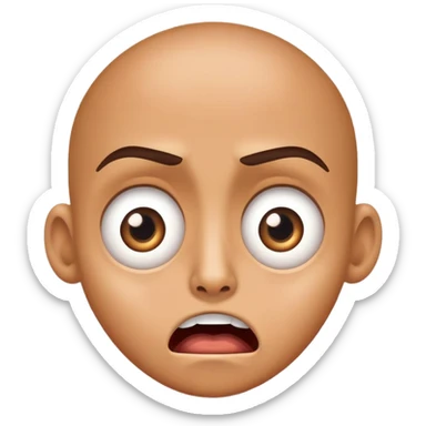 shocked face with jaw dropped and wide eyes sticker