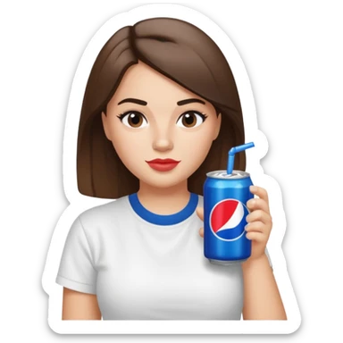 Addison Rae drinking Diet Pepsi  sticker
