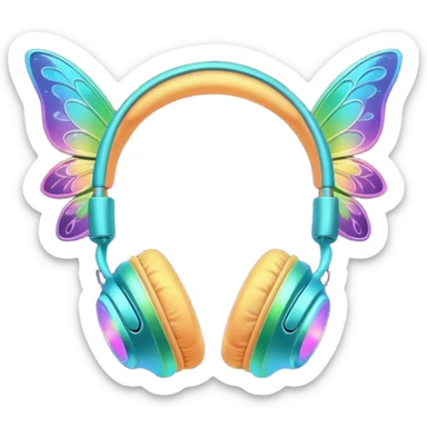 fairy headphones sticker