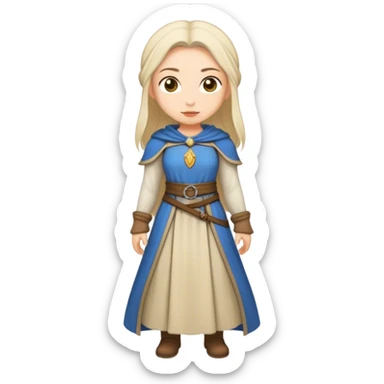 medieval outfit worn by a DnD themed fantasy female character. basic low level clothes. clothes only above the waist. The clothes are only above the waist. The character's haven't arms. sticker