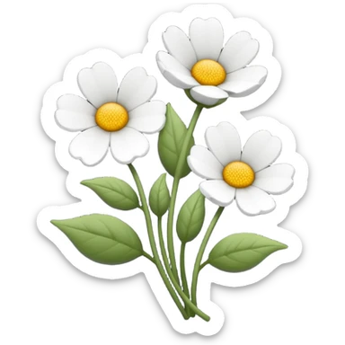 Flores negras y blancas sticker