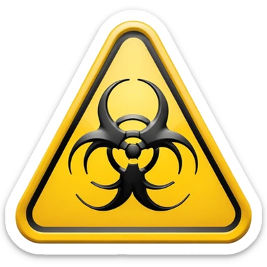 Biohazard sticker