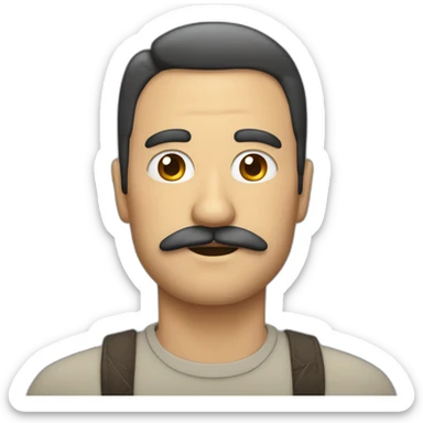 Hombre con bigotes de 30 años sticker