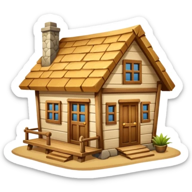 Petite maison indiquant le.depart d 1 voyage  sticker