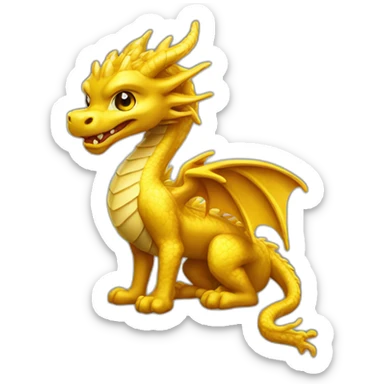 Golden dragon sticker