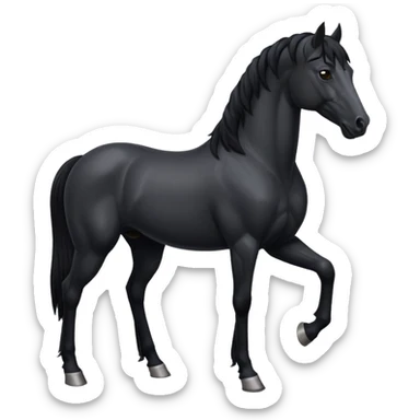 Black horse sticker