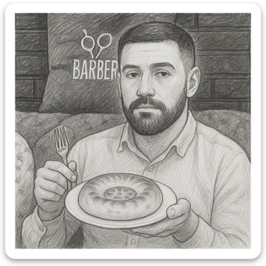 birinchidagi odamni yuziga 2 rasmdagi odamga uzidak qilib chizib bergin xuddu shunday non yen utirganini sticker