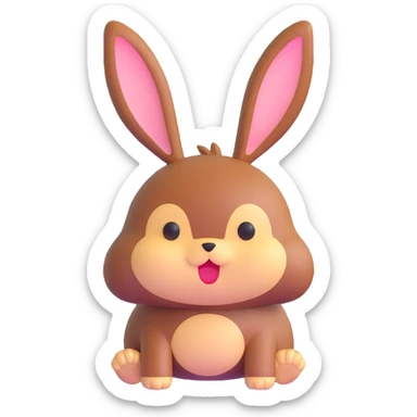 cute laid-back yuru-chara mascot sticker