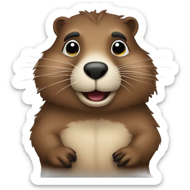 Cute groundhog sticker