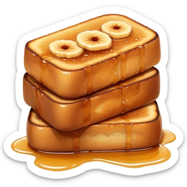 torrijas, Spanish Easter dessert, bread slices soaked in milk and honey, fried and topped with cinnamon sugar sticker