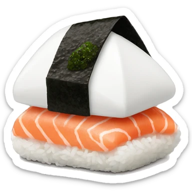 Onigiri with salmon and nori  sticker