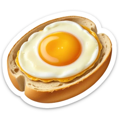 Egg in a sour dough bread sticker