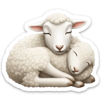 sleeping lamb sticker