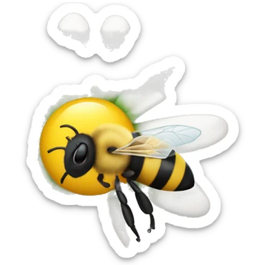 daisy flower bee sticker