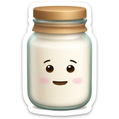 Lotion in jar sticker