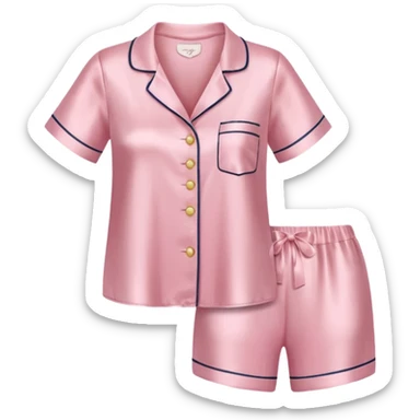 Light pink silk pyjamas set sticker