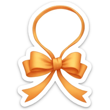 Light orange bow sticker